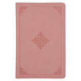 Bible -ESV Blush Rose Fleur-de-lis Design Imitation Leather Value Thinline Bible Large Print
