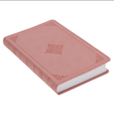 Bible -ESV Blush Rose Fleur-de-lis Design Imitation Leather Value Thinline Bible Large Print