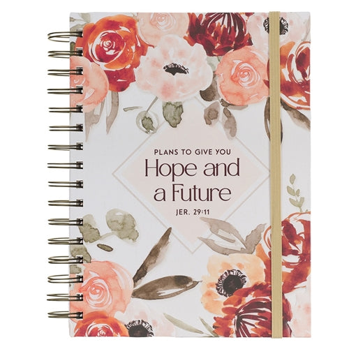 Journal Wire bound Journal with Elastic Closure -Plans To Give You Hope and a Future
