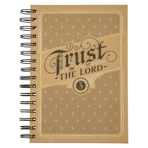 Large Wirebound Journal - Trust In The Lord Brown