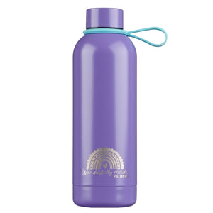 Stainless Steel Water Bottle with Decorative Sticker Sheet - Wonderfully Made Purple