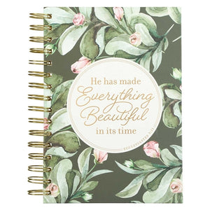 Hardcover Wirebound Journal - He Has Made Everything Beautiful in its Time Green (Large)