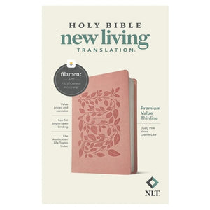 NLT Bible - Dusty Pink Imitation Leather Filament Premium Value Thinline Bible