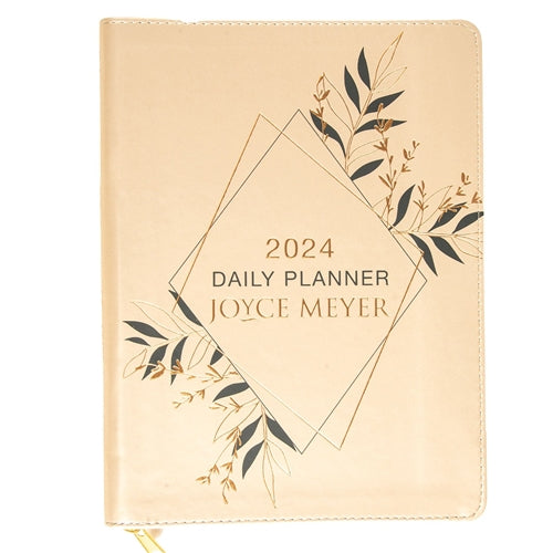 Daily Planner 2024 -Joyce Meyer A5 Diary Imitation Leather with Zip