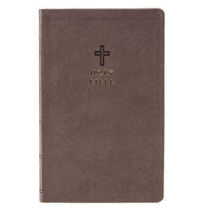 NKJV Charcoal Imitation Leather Value Ultra Thinline Bible Comfort Print