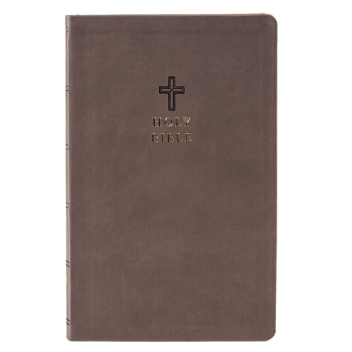 NKJV Charcoal Imitation Leather Value Ultra Thinline Bible Comfort Print