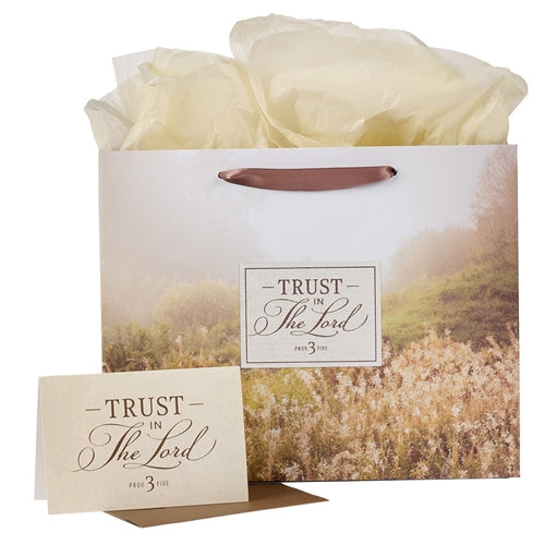 Landscape Gift Bag with Card -Trust in The Lord Large Proverbs 3vs5