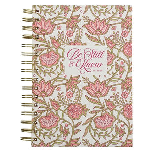 Hardcover Wirebound Journal - Be Still and Know Pink (Large)