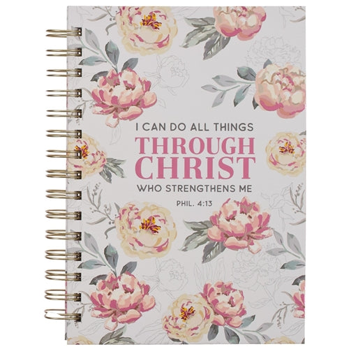 Hardcover Wirebound Journal I Can Do All Things Through Christ Phil 4vs13