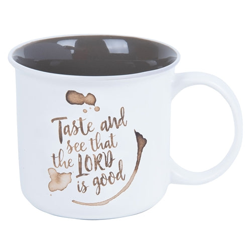 Ceramic Mug -Taste And See That The Lord Is Good White Psalm 34vs8