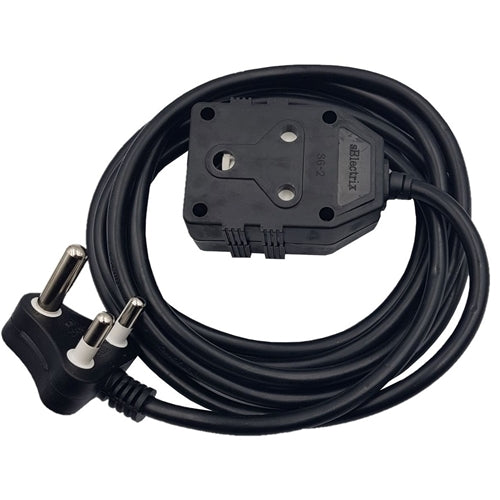 Cable -5M Heavy Duty 16A Extension Electrical Lead Cord Black