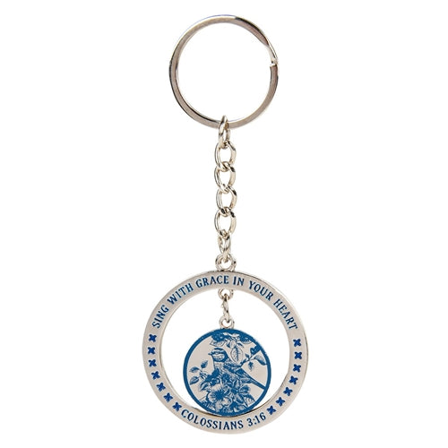 Metal Keyring - Sing with Grace in Your Heart