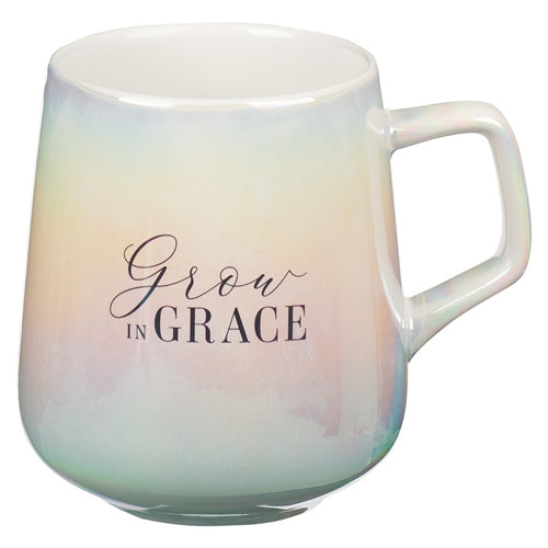 Ceramic Mug - Grow In Grace Pearl Ombre