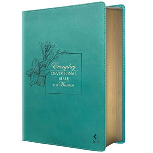 Bible-NLT Everyday Devotional Bible for Women Teal Flex cover Faux Leather