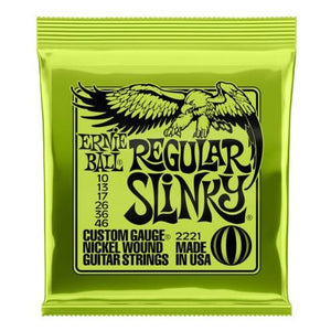 Ernie Ball -STRINGS  ELECTRIC NICKEL REGULAR SLINKY (LIME) 10 - 46