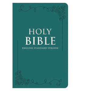 Bible -ESV Teal Faux Leather Compact Bible with Zip