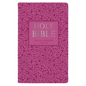 Bible -ESV Pink Vines Faux Leather Standard Bible