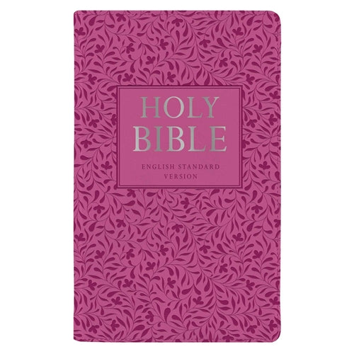 Bible -ESV Pink Vines Faux Leather Standard Bible