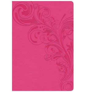 Bible -CSB Pink Faux Leather Super Giant Print Reference Bible