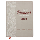 2024 John Maxwell Diary - Daily Planner Brown - Imitation Leather with Zip