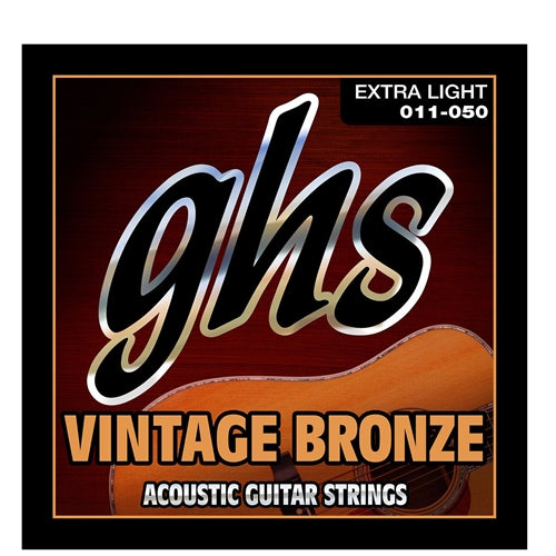 Ghs Vintage Bronze Acoustic Guitar Strings 011-050 Extra Light
