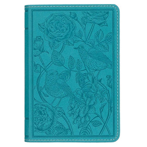 Bible -KJV Teal Faux Leather Compact Bible with Zip