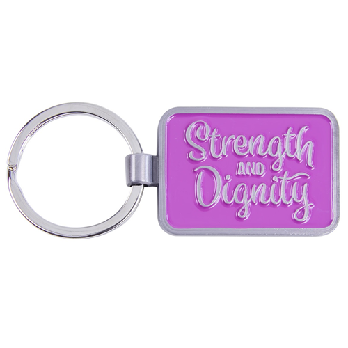 Metal Key Ring - Strength And Dignity Proverbs 31 vs 25