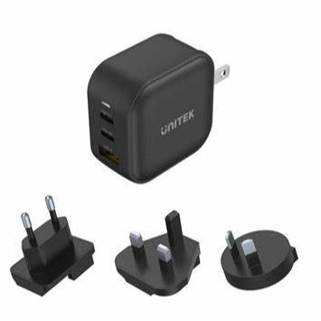 Unitek -66W 3P USB Travel Charger BLK (P1108ABK)