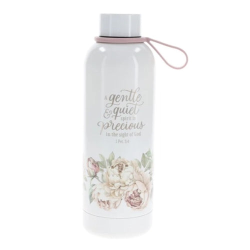 Stainless Steel Water Bottle - A Gentle and Quiet Spirit Is Precious in the Sight of God