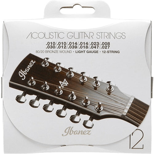 Ibanez Acoustic Guitar Strings .010-.027 Custom Light Gauge 12 STRING