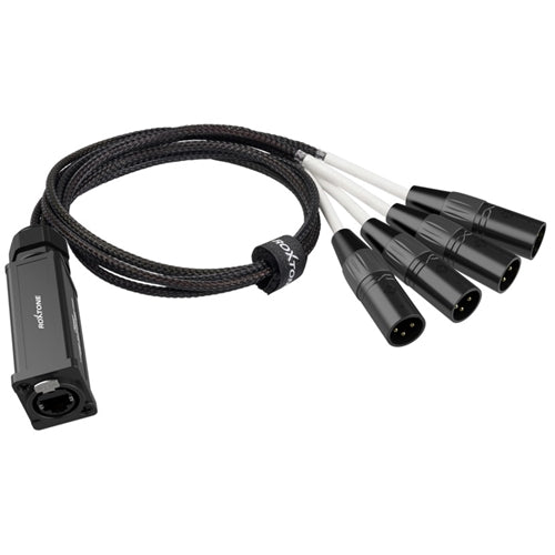 CAT Snake Splitter, 4 Channel XLR Male to Ethercon Network Cable