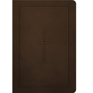 Bible -NLT Dark Brown Framed Cross Imitation Leather Premium Value Filament Compact Bible