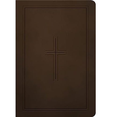 Bible -NLT Dark Brown Framed Cross Imitation Leather Premium Value Filament Compact Bible