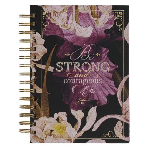 Journal - Be Strong And Courageous Joshua 1 vs 9 Wire bound Hardcover