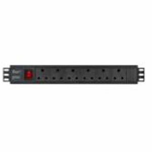 6-Port Multiplug Metal Rack Mount with cable