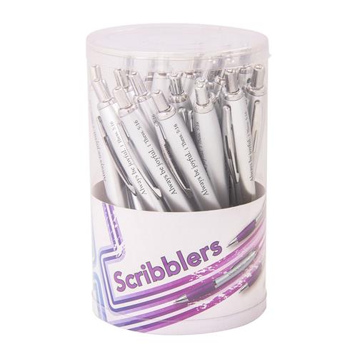 Scribbler- Always Be Joyful Purple (Tub Of 25 Pens)