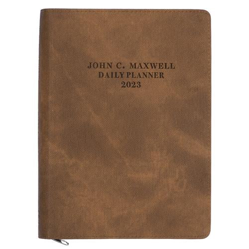 Daily Planner 2023 John C. Maxwell Brown With Zip (Imitation Leather)