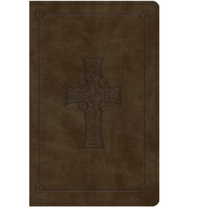 ESV Large Print Thinline Bible Celtic Cross (Imitation Leather)