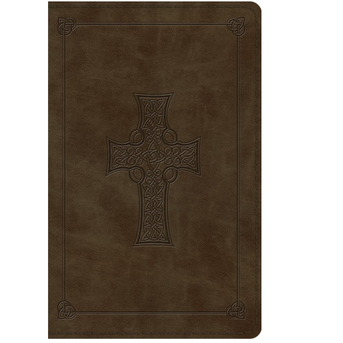 ESV Large Print Thinline Bible Celtic Cross (Imitation Leather)