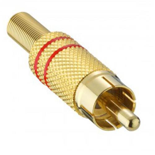 RCA Plug Gold Red Band