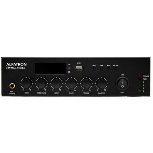 Alfatron 60W Mixer Amplifier with BT & USB
