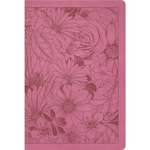 Bible -NLT Filament Thinline, Large Print, Garden Pink (Imitation Leather)