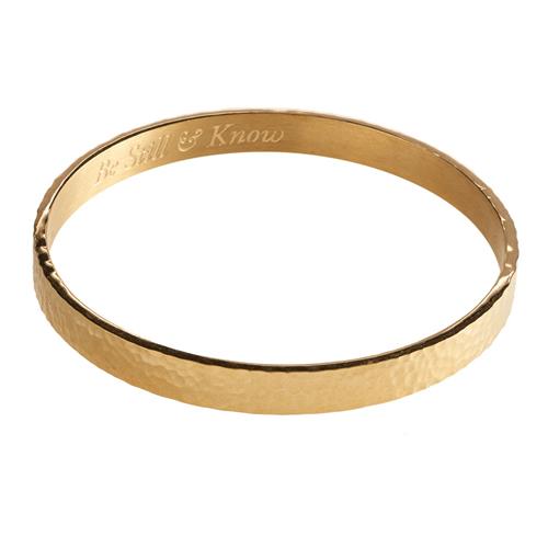 Bracelet -Be Still And Know Stainless Steel/Gold Plating