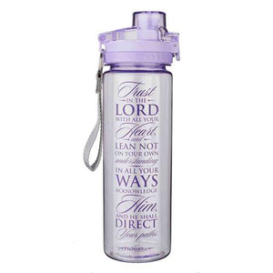 Plastic Water Bottle -Trust In The Lord With All Your Heart