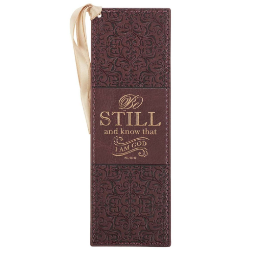Faux Leather Pagemarker - Be Still And Know