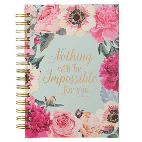 Wire-Bound Journal -Nothing Will Be Impossible For You Large Hardcover