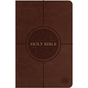 Bible -ESV Standard Thumb Indexed With Zip Brown (Imitation Leather)