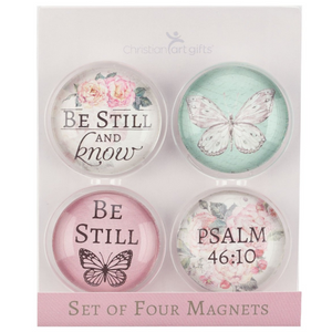 Magnet Set - Be Still And Know Butterfly (Set of 4)