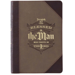 Faux Leather Journal -Blessed Is The Man