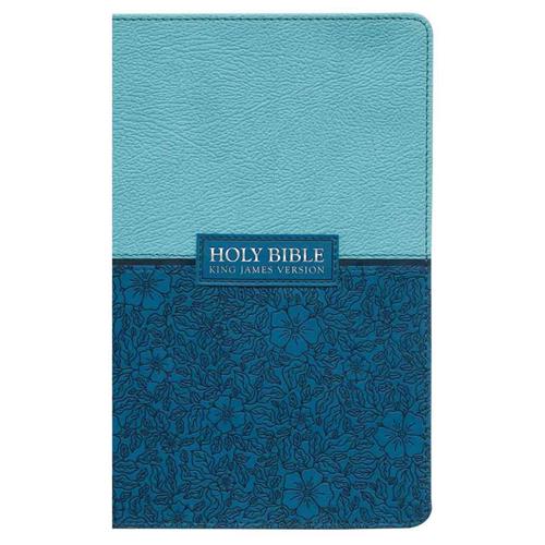 Bible - KJV Holy Bible Giant Print Blue With Sleeve